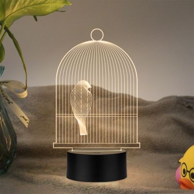Bird In Cage Night Lamp